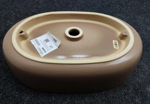 Раковина накладная (60х40) Kerasan Nolita 534388 коричневый матовый