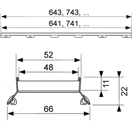 Накладная панель под плитку 100 см Tece ТЕСЕdrainline plate II 601072