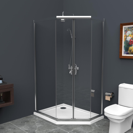 Душевой уголок (100х80) BelBagno UNO-195-PH-2-100/80-C-Cr