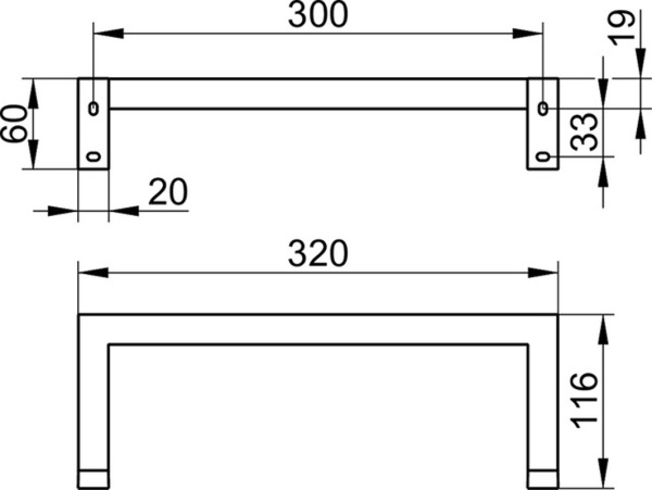 Полотенцедержатель Keuco Edition 90 Square 19121010000 Полотенцедержатель Keuco Edition 90 Square 19121010000