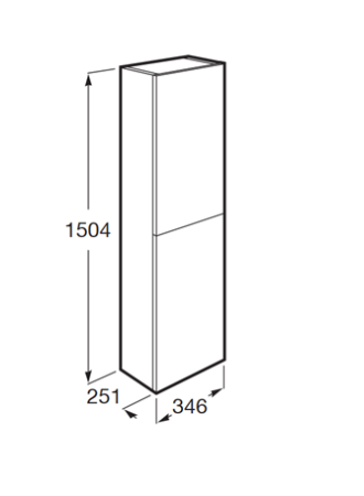Пенал Roca The Gap A857427806 белый глянец