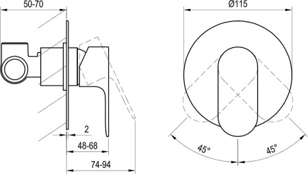 Смеситель для душа Ravak Eleganta EL 062.00CR.O1 X070219 хром