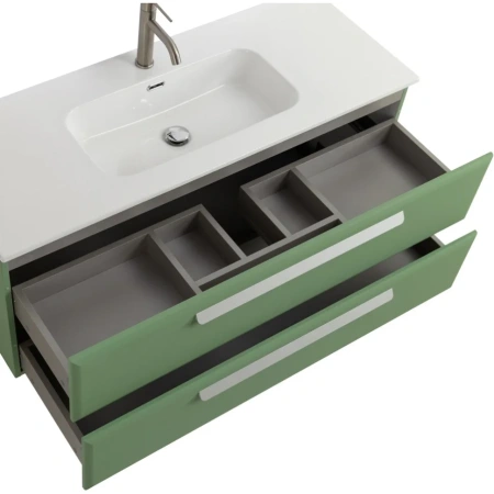 Тумба под раковину Cezares ECO-CER-N-1200-2C-SO-PS-P Фисташковый софт без ручек