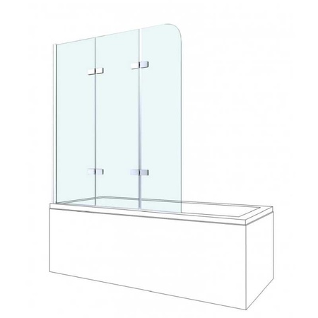 Шторка на ванну Berges Wasserhaus City 2.0 (90х90), 062013