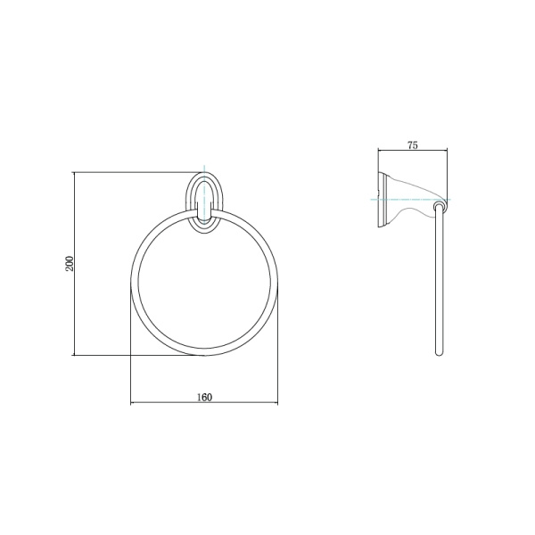 Полотенцедержатель кольцо FASHUN A1504