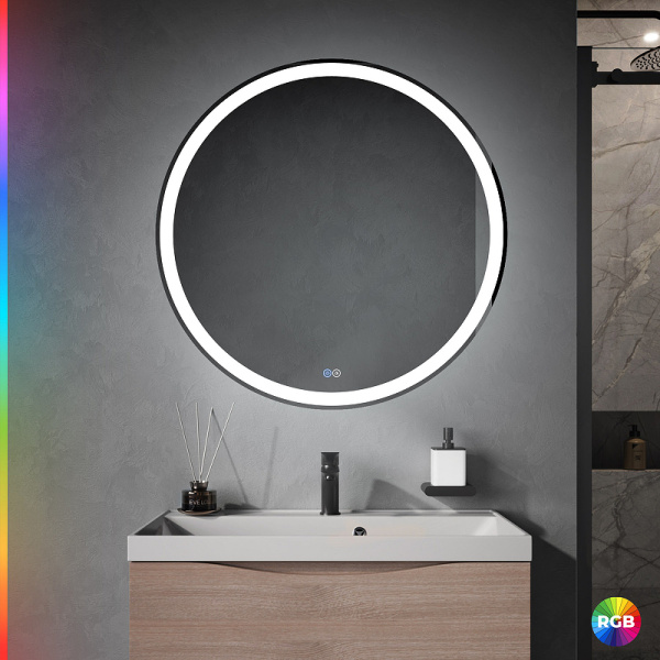 Зеркало c RGB подсветкой (80х80) Cezares CZR-SPC-MC-800-RGB-TCH