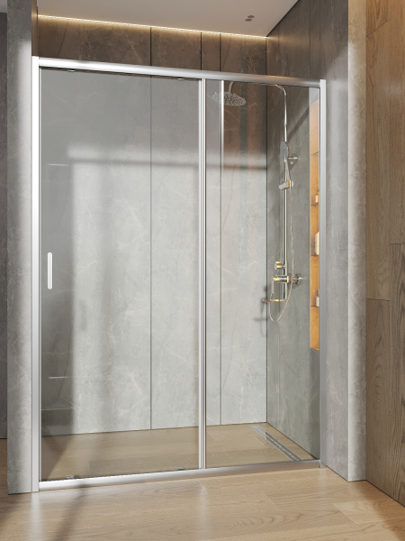 Душевая дверь (140,5х190) Orange E02-140TCR хром