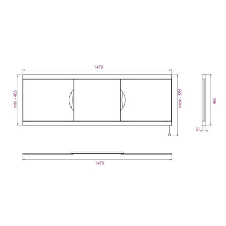 Экран под ванну Onika Лагуна 150 515015