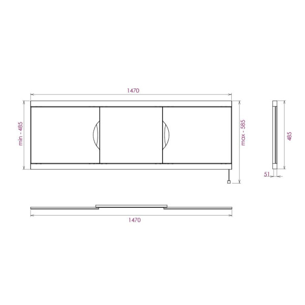 Экран под ванну Onika Лагуна 150 515015
