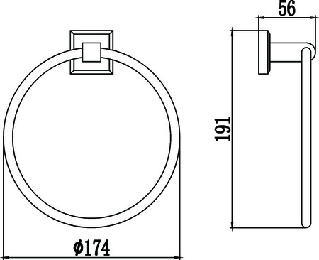 Держатель для полотенец кольцевой Savol 95 S-009560
