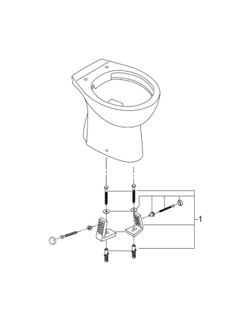 Унитаз приставной безободковый GROHE Bau Ceramic 39431 000 (39431000)