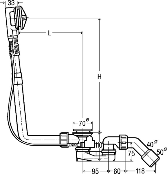 Слив-перелив Viega Multiplex 61621 103071