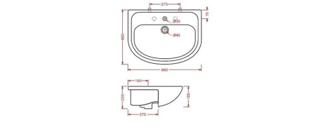 Раковина ArtCeram WASHBASINS APOLLO APL001 01 00 bi*1