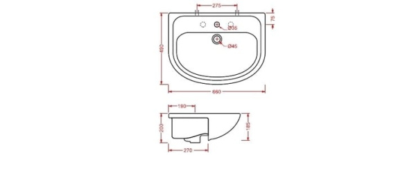 Раковина ArtCeram WASHBASINS APOLLO APL001 01 00 bi*1