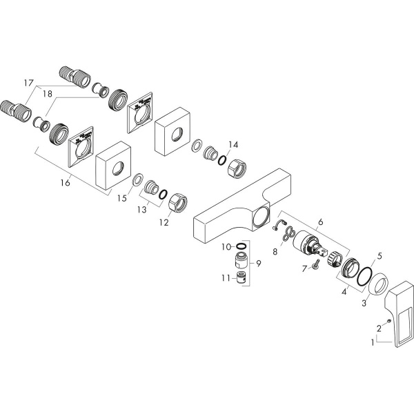 Смеситель для душа Hansgrohe Metropol 74560000