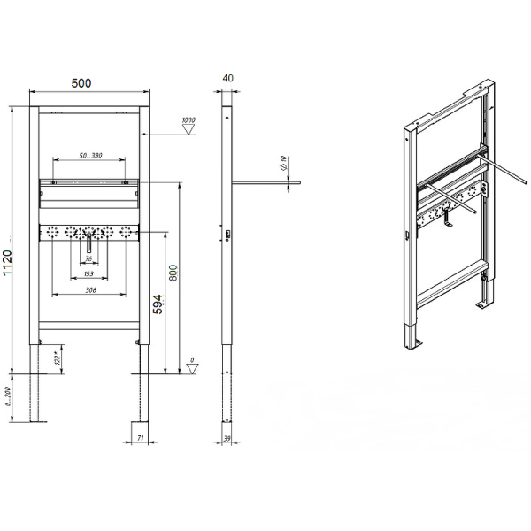 Инсталляция для подвесной раковины Aquatek INSR-0000001