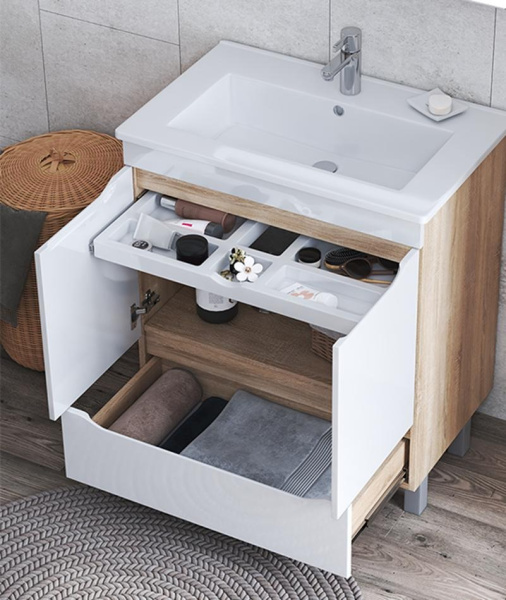 Тумба под раковину напольная VIGO Grani 75 tn.GRI.OSK.75.2D.1Y дуб сонома