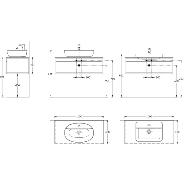 Консоль под раковину Kerama Marazzi Plaza Next PL.N.100.02\BLK.M