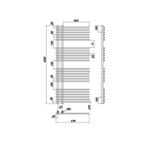 Водяной полотенцесушитель Ravak Style 50х120 X04000083673