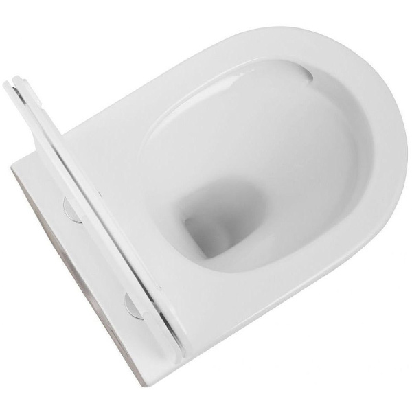 Унитаз подвесной безободковый Art&Max Tito AM2380CHRV/SC с сиденьем Микролифт