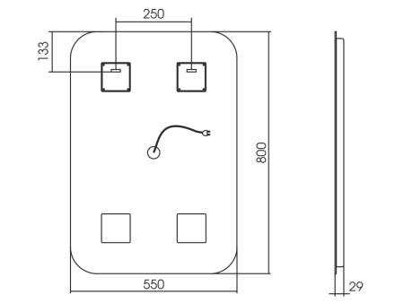 Зеркало (55х55) Silver Mirrors  Мальта ФР-00000941
