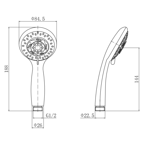 Смеситель для ванны и душа PLStart (PD22308) Смеситель для ванны и душа PLStart (PD22308)
