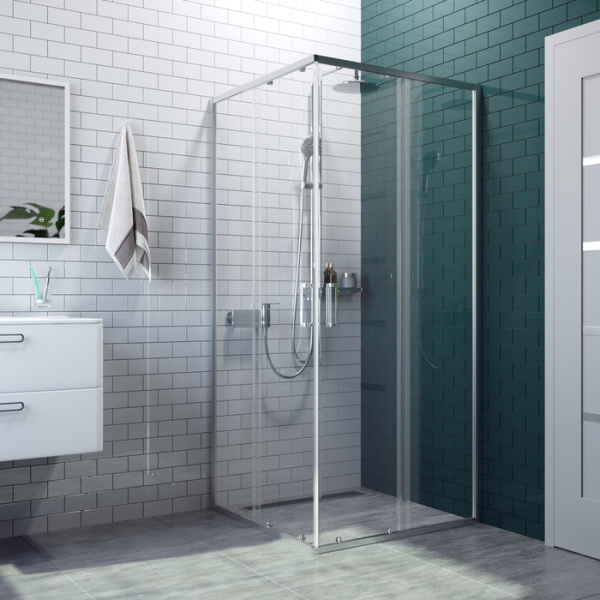 Душевое ограждение IDDIS Zodiac глянцевый алюминиевый профиль 90х90х195 см (ZOD6CS9i23)