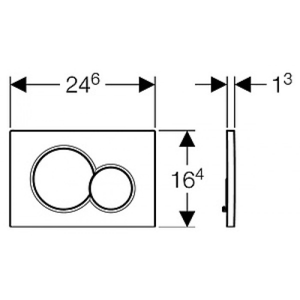 Клавиша смыва Geberit Sigma 01 115.770.GM.5 сатинокс