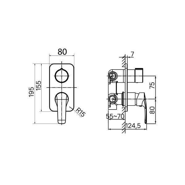 Смеситель для ванны IDDIS Ray RAYBL00i68