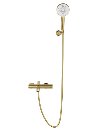 Смеситель для ванны с душем WONZON & WOGHAND STICK, брашированное золото WW-88639017- BG