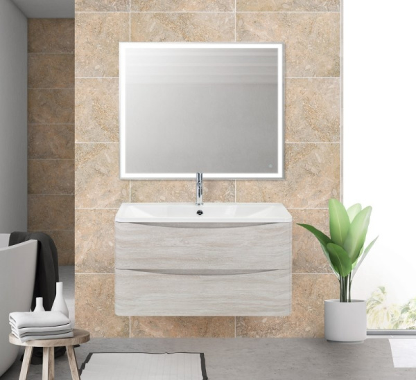 База под раковину подвесная BelBagno ACQUA-800-2C-SO-RVB Rovere Vintage Bianco