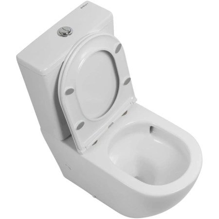 Чаша напольного безободкового унитаза BelBagno Sfera-R BB2141CP-TOR/SC без бачка с сиденьем микролифт