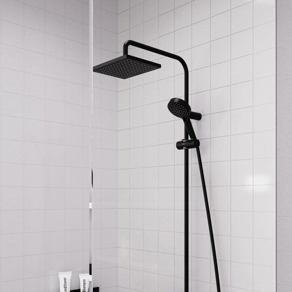 Душевая стойка Hansgrohe Vernis Shape Showerpipe 230 Reno 26282670, черный матовый