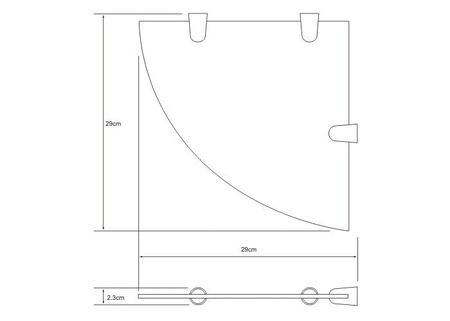 Полка стеклянная угловая Wasserkraft 533