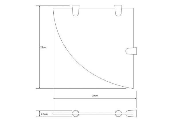 Полка стеклянная угловая Wasserkraft 533