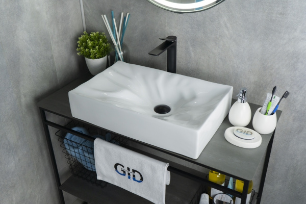 Раковина накладная (57,5х36) Gid N9461