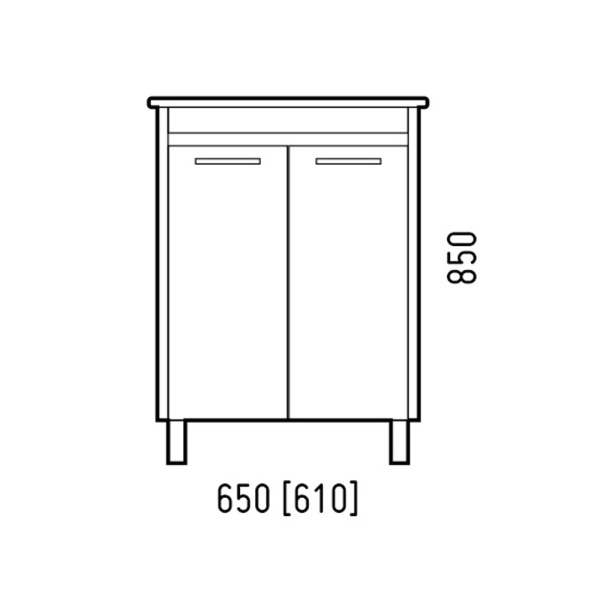 Тумба напольная Corozo Лорена 65 SD-00000319