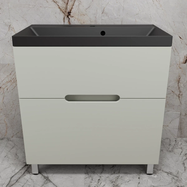 Тумба напольная без раковины 80 см Style Line Матис ЛС-00002438 оливковый матовый