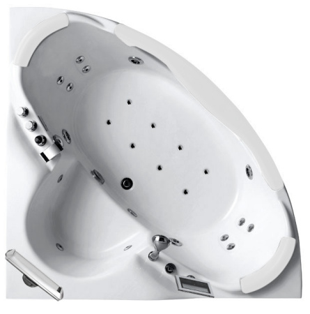 Акриловая ванна (155х155) Gemy G9025 II O с гидромассажем, универсальная