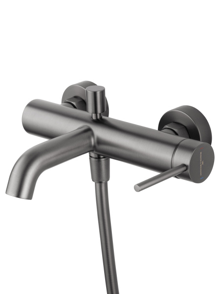 Смеситель для ванны с душем WONZON & WOGHAND STICK, темный графит WW-88639017-BGM Смеситель для ванны с душем WONZON & WOGHAND STICK, темный графит WW-88639017-BGM