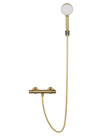 Смеситель для душа с термостатом WONZON & WOGHAND INN 5, брашированное золото WW-B2005-A-BG