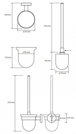 Туалетный ершик Bemeta White 104113014