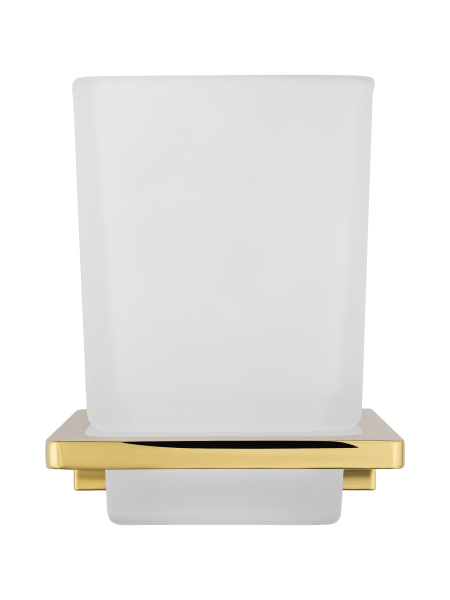 Стакан для зубных щеток с держателем WONZON & WOGHAND ECLIPSE, глянцевое золото WW-9121-LG