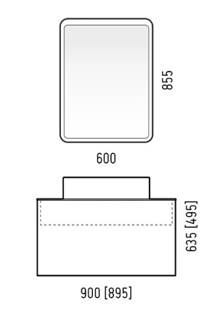 Зеркальный шкаф (60х86) Corozo Рино 60 SD-00000964