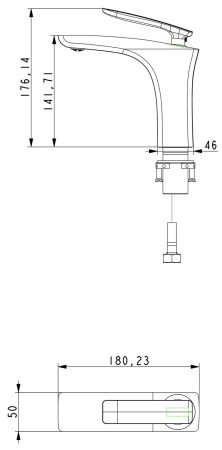Смеситель для раковины Timo Helmi 4061/00-16F chrome/white