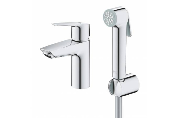 Смеситель для раковины с гигиеническим душем GROHE QuickFix Start 23123 003 (23123003) хром