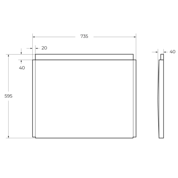 Боковая панель для акриловой ванны с крепежом CEZARES EMP-F-75-SP-W37