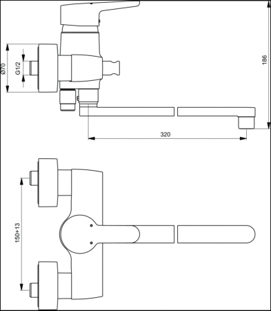 Смеситель для ванны Ideal Standard Connect B9923AA