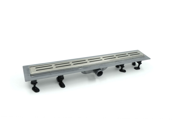 Душевой лоток Timo 80см с решеткой DOUBLE GAP из нержавеющей стали Smart Plus SMP-DGG80-LS40(DRY)