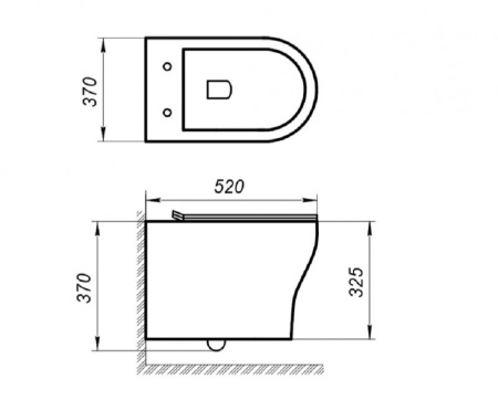 Унитаз подвесной безободковый BelBagno ACQUA BB340CHR